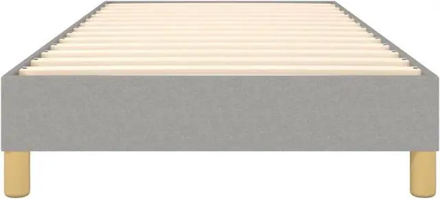 Alt view image 10 of 17 - vidaXL Bed Frame Box Spring Bed Frame Base Light Gray 39.4"x74.8" Twin Fabric
