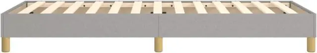 Alt view image 10 of 15 - vidaXL Bed Frame Base Bedroom Furniture Light Gray 39.4"x79.9" Twin XL Fabric