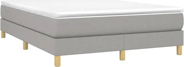 Alt view image 10 of 18 - vidaXL Bed Frame Platform Bed for Bedroom Light Gray 53.9"x74.8" Full Fabric