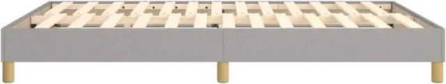 Alt view image 13 of 18 - vidaXL Bed Frame Platform Bed for Bedroom Light Gray 53.9"x74.8" Full Fabric