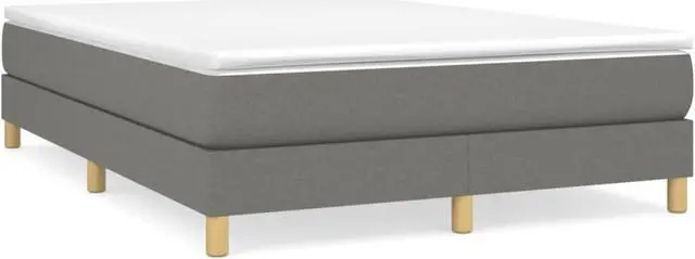 Alt view image 9 of 17 - vidaXL Bed Frame Platform Bed for Bedroom Dark Gray 53.9"x74.8" Full Fabric