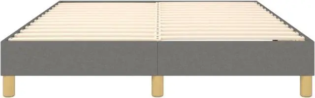 Alt view image 12 of 17 - vidaXL Bed Frame Platform Bed for Bedroom Dark Gray 53.9"x74.8" Full Fabric