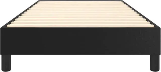 Alt view image 11 of 18 - vidaXL Bed Frame Black Faux leather, plywood Twin XL Sturdy Bed Frame