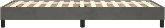 Alt view image 12 of 15 - vidaXL Bed Frame Dark Grey Velvet (100% polyester), plywood, engineered wood