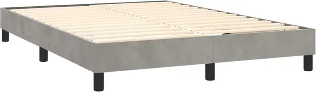 Alt view image 10 of 16 - vidaXL Bed Frame Platform Bed for Bedroom Light Gray 59.8"x79.9" Queen Velvet