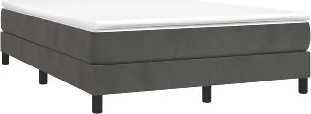 Alt view image 9 of 14 - vidaXL Bed Frame Base Bedroom Furniture Dark Gray 59.8"x79.9" Queen Velvet