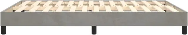 Alt view image 11 of 16 - vidaXL Bed Frame Platform Bed for Bedroom Light Gray 59.8"x79.9" Queen Velvet