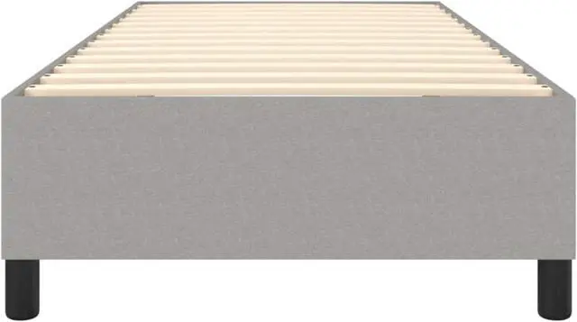 Alt view image 11 of 12 - vidaXL Bed Frame Base Bedroom Furniture Light Gray 39.4"x74.8" Twin Fabric