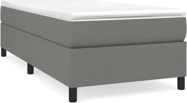 Alt view image 8 of 15 - vidaXL Bed Frame Base Bedroom Furniture Dark Gray 39.4"x74.8" Twin Fabric