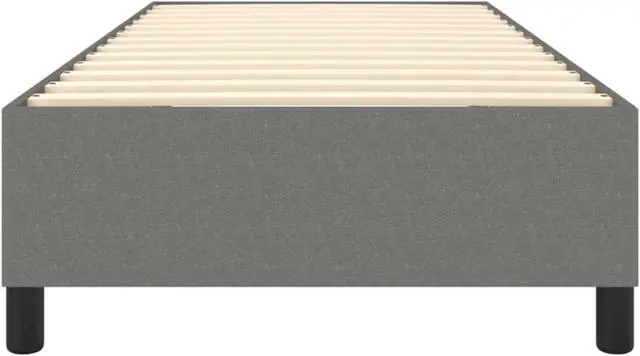 Alt view image 11 of 15 - vidaXL Bed Frame Base Bedroom Furniture Dark Gray 39.4"x74.8" Twin Fabric
