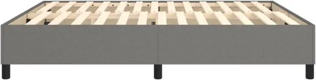 Alt view image 12 of 16 - vidaXL Bed Frame Upholstered Bedroom Furniture Dark Gray 76"x79.9" King Fabric