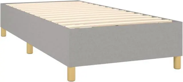 Alt view image 10 of 16 - vidaXL Bed Frame Base Bedroom Furniture Light Gray 39.4"x79.9" Twin XL Fabric