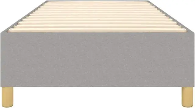 Alt view image 11 of 16 - vidaXL Bed Frame Base Bedroom Furniture Light Gray 39.4"x79.9" Twin XL Fabric