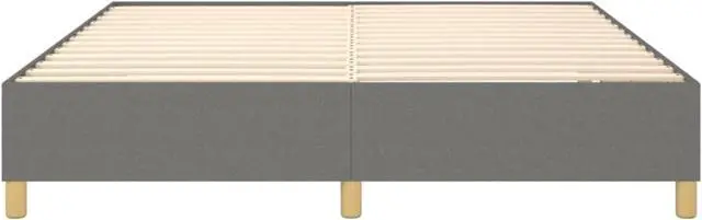 Alt view image 11 of 16 - vidaXL Bed Frame Box Spring Bed Frame Dark Gray 72"x83.9" California King Fabric