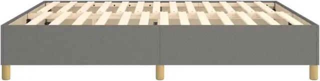 Alt view image 12 of 16 - vidaXL Bed Frame Box Spring Bed Frame Dark Gray 72"x83.9" California King Fabric