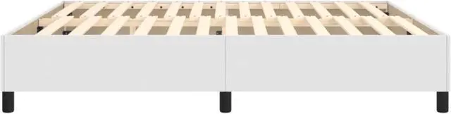 Alt view image 12 of 15 - vidaXL Bed Frame Bedroom Furniture White 72"x83.9" California King Faux Leather