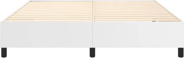 Alt view image 11 of 15 - vidaXL Bed Frame Bedroom Furniture White 72"x83.9" California King Faux Leather