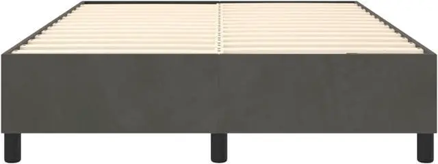 Alt view image 10 of 13 - vidaXL Bed Frame Box Spring Bed Frame Base Dark Gray 59.8"x79.9" Queen Velvet