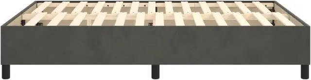 Alt view image 11 of 13 - vidaXL Bed Frame Box Spring Bed Frame Base Dark Gray 59.8"x79.9" Queen Velvet
