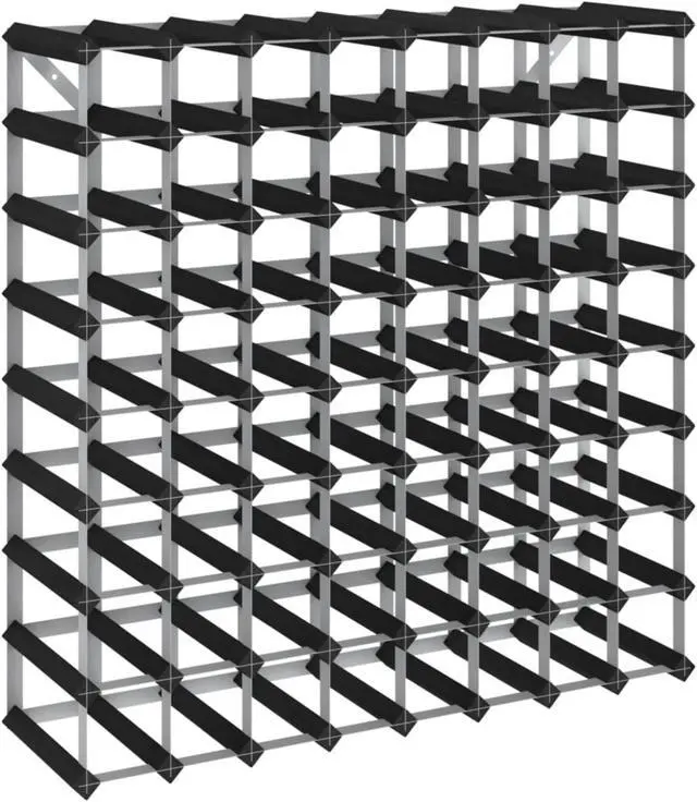Alt view image 2 of 16 - vidaXL Wine Rack for 72 Bottles Black Solid Pine Wood