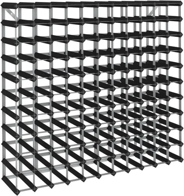 Alt view image 2 of 13 - vidaXL Wine Rack for 120 Bottles Black Solid Pine Wood