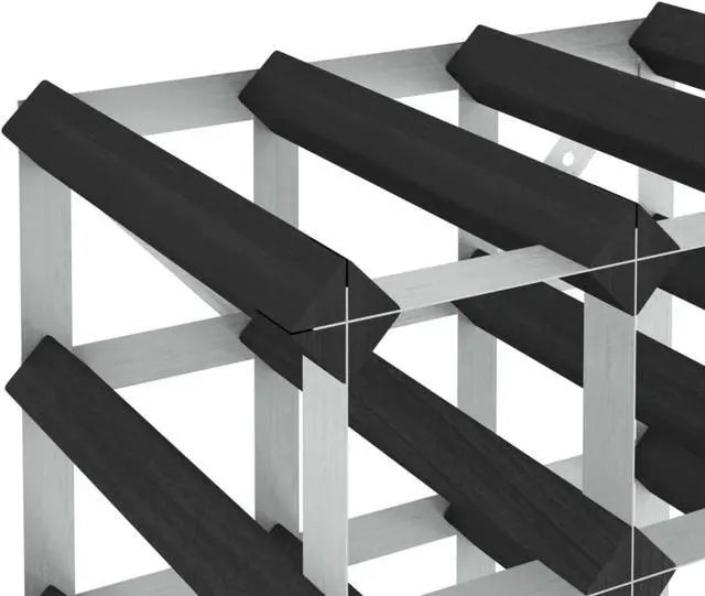 Alt view image 3 of 16 - vidaXL Wine Rack for 72 Bottles Black Solid Pine Wood