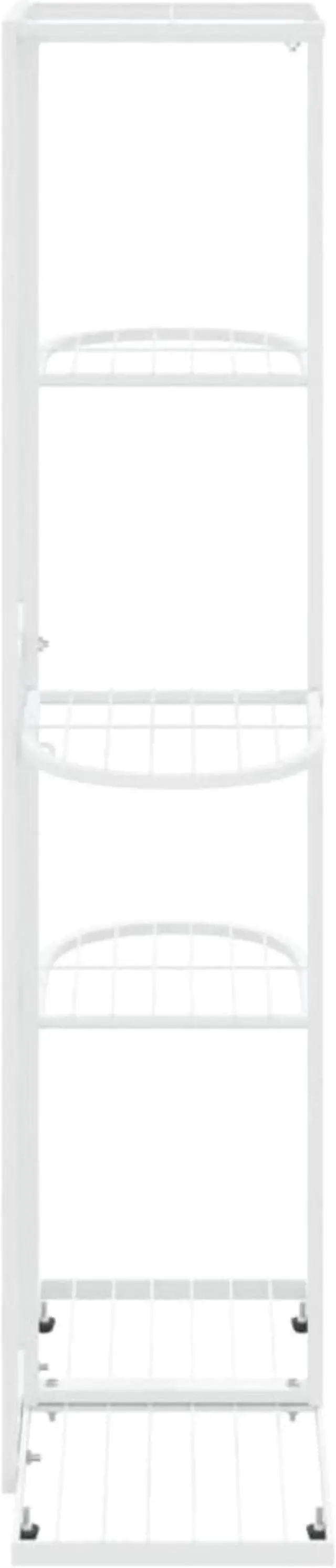 Alt view image 4 of 13 - vidaXL 5-Floor Flower Stand 16.9"x8.7"x38.6" White Metal