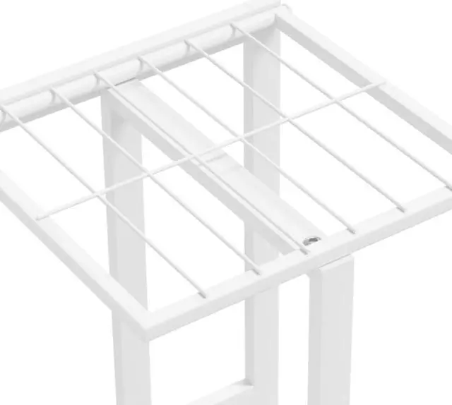Alt view image 6 of 13 - vidaXL 5-Floor Flower Stand 16.9"x8.7"x38.6" White Metal