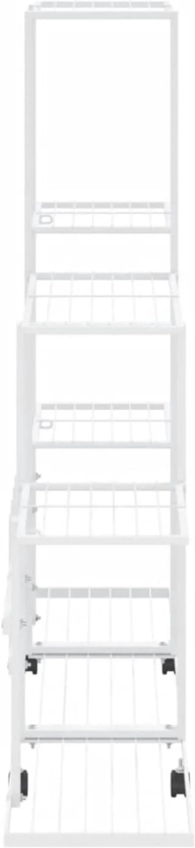 Alt view image 4 of 13 - vidaXL Flower Stand with Wheel 37.2"x9.8"x36.4" White Metal
