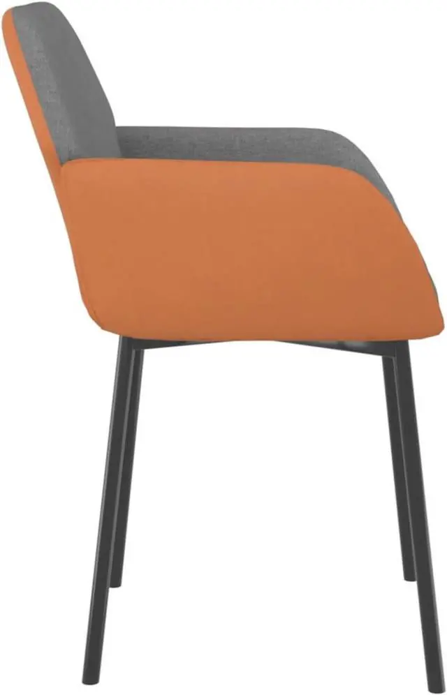 Alt view image 12 of 15 - vidaXL Dining Chairs 2 Pcs for Living Room Light Gray Fabric and Faux Leather