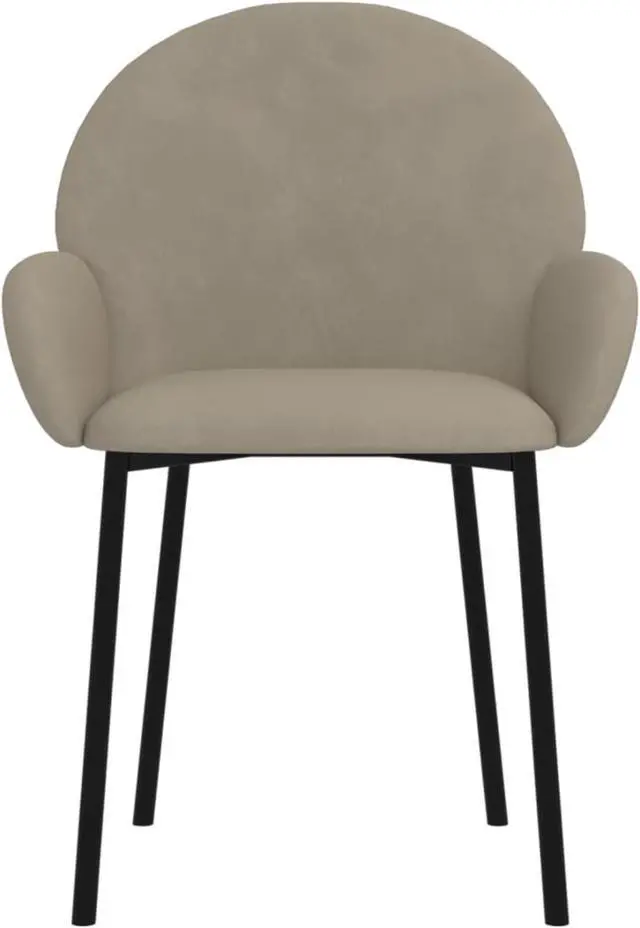 Alt view image 11 of 16 - vidaXL Dining Chairs 2 Pcs Accent Chair for Living Room Light Gray Velvet