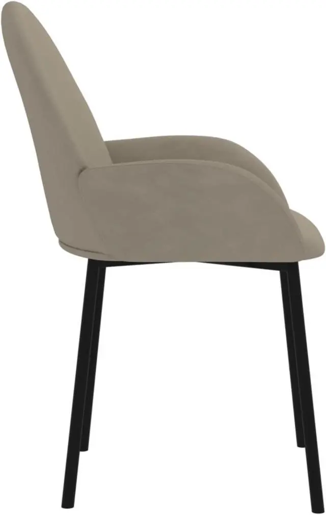 Alt view image 12 of 16 - vidaXL Dining Chairs 2 Pcs Accent Chair for Living Room Light Gray Velvet