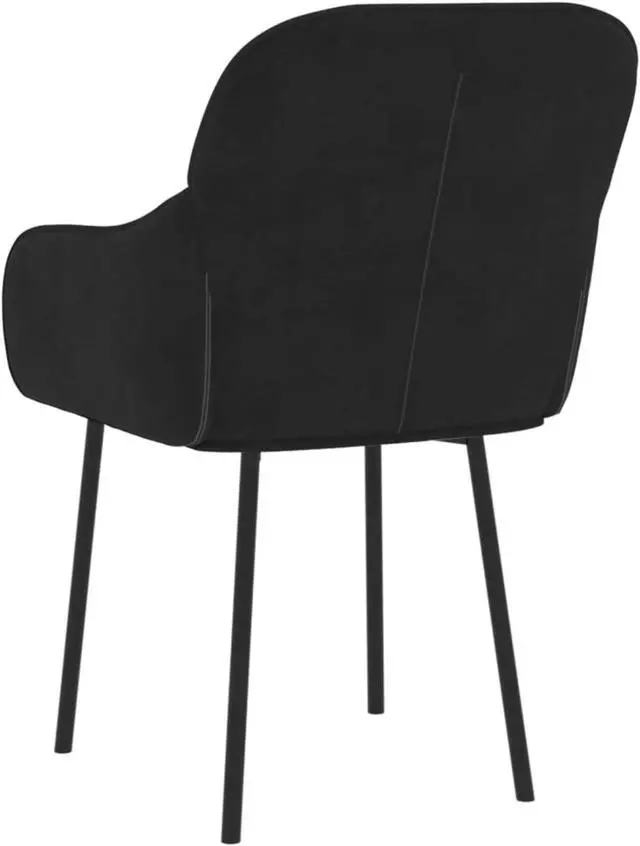Alt view image 13 of 16 - vidaXL Dining Chairs 2 Pcs Accent Chair Armchair for Living Room Black Velvet
