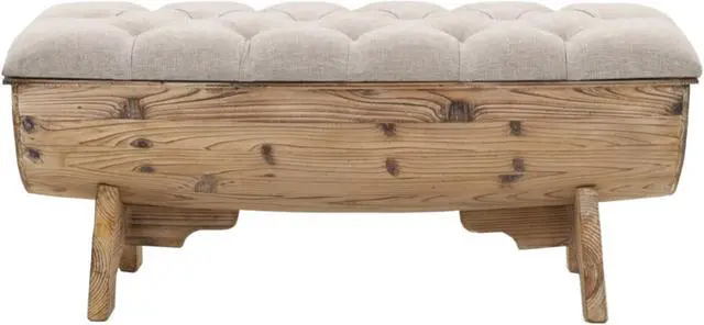 Alt view image 2 of 12 - vidaXL Storage Bench 40.6" Solid Wood Fir