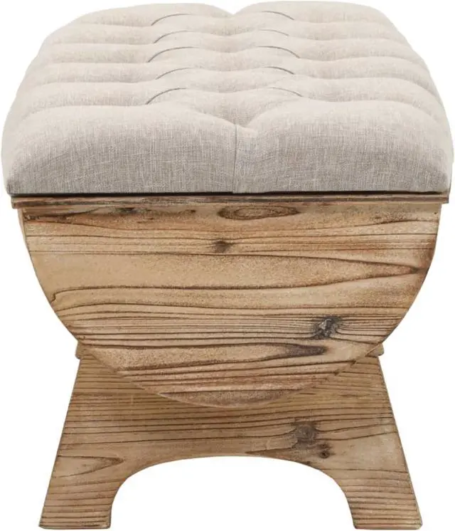 Alt view image 3 of 12 - vidaXL Storage Bench 40.6" Solid Wood Fir