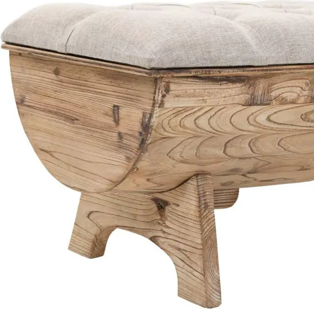 Alt view image 5 of 12 - vidaXL Storage Bench 40.6" Solid Wood Fir