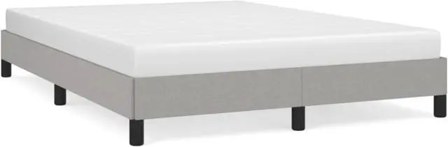 Alt view image 7 of 15 - vidaXL Full Size Bed Frame with Plywood Slats, Platform Bed Frame, Fabric Upholstered Mattress Foundation, No Box Spring Needed & Easy Assembly, Light Gray, without Mattress