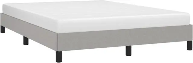 Alt view image 8 of 15 - vidaXL Full Size Bed Frame with Plywood Slats, Platform Bed Frame, Fabric Upholstered Mattress Foundation, No Box Spring Needed & Easy Assembly, Light Gray, without Mattress