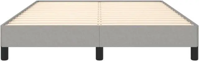 Alt view image 10 of 15 - vidaXL Full Size Bed Frame with Plywood Slats, Platform Bed Frame, Fabric Upholstered Mattress Foundation, No Box Spring Needed & Easy Assembly, Light Gray, without Mattress