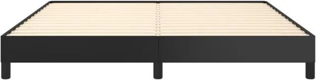 Alt view image 12 of 18 - vidaXL California King Size Bed Frame with Plywood Slats, Platform Bed Frame, Faux Leather Upholstered Mattress Foundation, No Box Spring Needed & Easy Assembly, Black, without Mattress