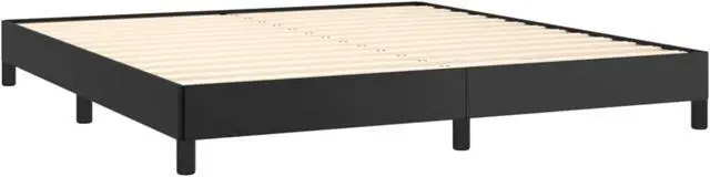 Alt view image 11 of 18 - vidaXL California King Size Bed Frame with Plywood Slats, Platform Bed Frame, Faux Leather Upholstered Mattress Foundation, No Box Spring Needed & Easy Assembly, Black, without Mattress