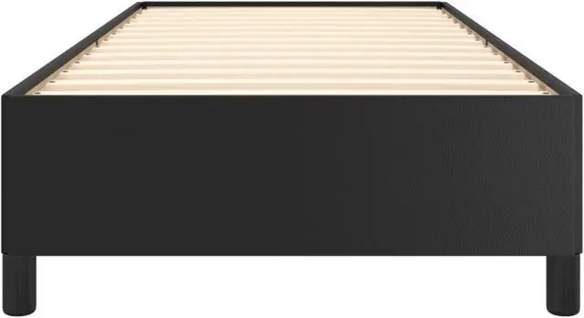 Alt view image 5 of 12 - vidaXL Bed Frame Black 39.4"x79.9" Twin XL Faux Leather