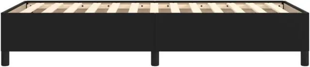 Alt view image 6 of 12 - vidaXL Bed Frame Black 39.4"x79.9" Twin XL Faux Leather