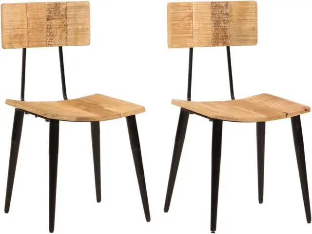 Main image of vidaXL Dining Chairs 2 pcs 17.3"x15.7"x31.5" Solid Wood Mango