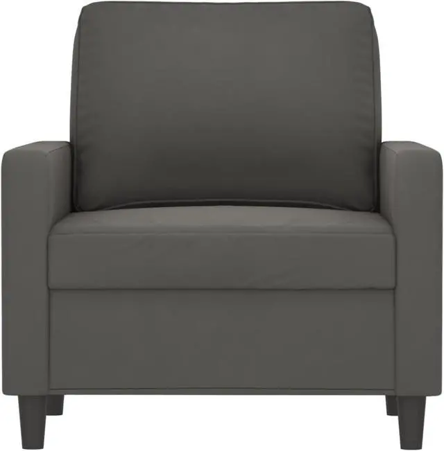 Alt view image 3 of 17 - vidaXL Sofa Chair Dark Gray 23.6" Velvet