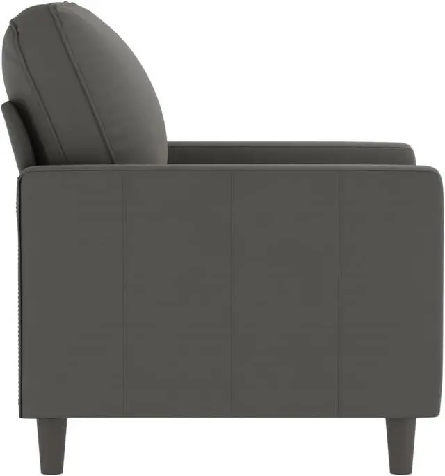 Alt view image 4 of 17 - vidaXL Sofa Chair Dark Gray 23.6" Velvet
