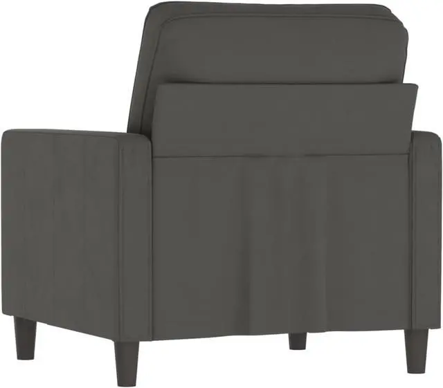 Alt view image 5 of 17 - vidaXL Sofa Chair Dark Gray 23.6" Velvet