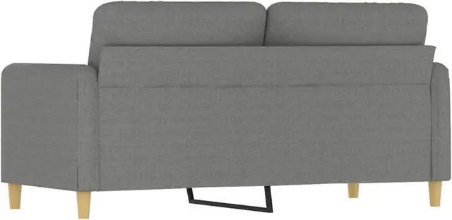 Alt view image 5 of 15 - vidaXL 2-Seater Sofa Dark Gray 55.1" Fabric