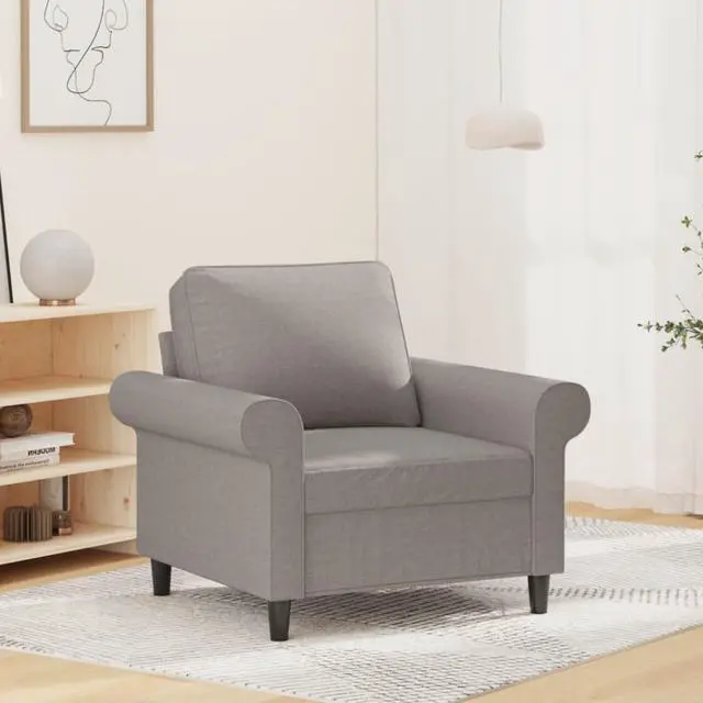 Main image of vidaXL Sofa Chair Light Gray 23.6" Fabric
