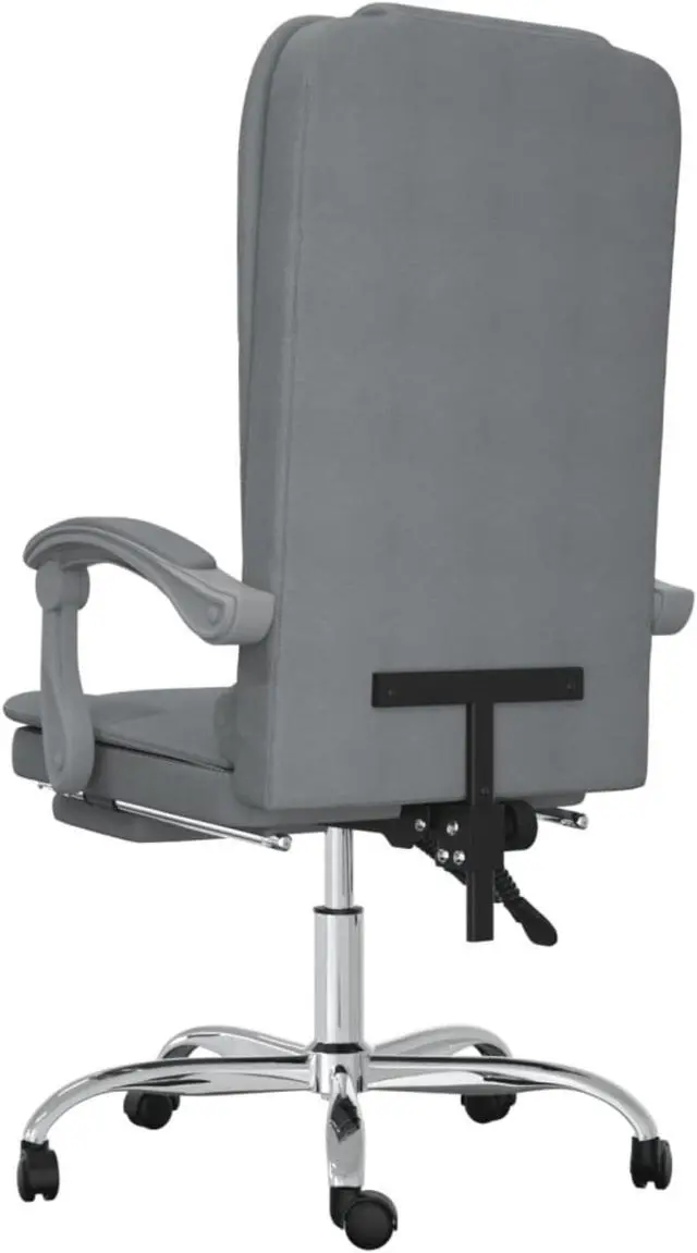 Alt view image 5 of 16 - vidaXL Massage Reclining Office Chair Light Gray Fabric